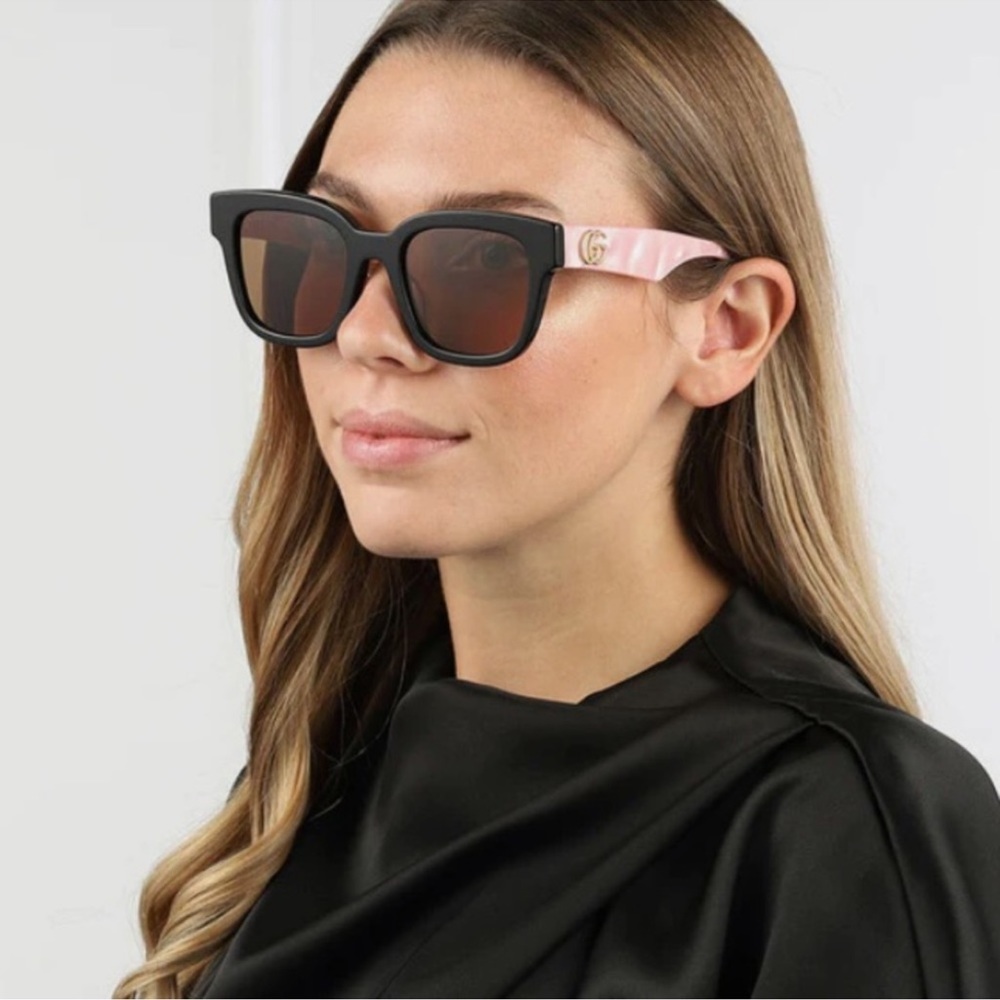 Gucci Sunglasses 0998S Black/Brown/Pink 52mm NWC!